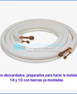 Tubo 1/4  Y   1/2  abocardados  con tuercas de 3 metros en rollo aluminio