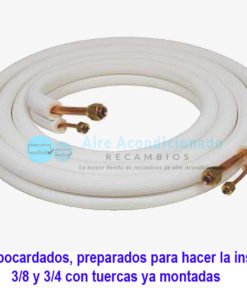 Tubos 3/8  Y  3/4   abocardados con tuercas de 3 metros en rollo