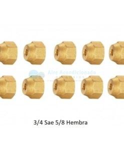 10 Tuercas Reducidas Latón 3/4 Sae 5/8 Hembra