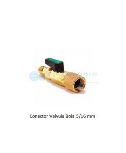 Conector Válvula Bola Llave Paso Gas Refrigerante 5/16 mm SAE