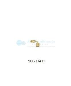 Conexión Rápida Gran Caudal 90G 1/4 H Con Depresor x 1/4 m Con Obús