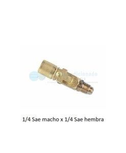 Conexión Rápida Imperial Recta Válvula Servicio 1/4 Sae Macho x 1/4 Sae Hembra