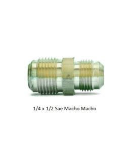 Reducción Roscada 1/4 x 1/2 Sae Macho Macho Tubo Cobre