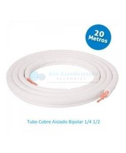 Tubo Cobre Aislado Bipolar 1/4 x 1/2.- ( 20 metros ) - transporte incluido