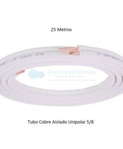 Tubo Cobre Aislado Bipolar 5/8 25 Metros - transporte incluido