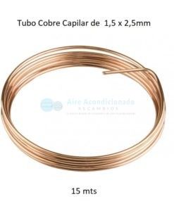 Tubo Cobre Capilar  1,5 x 2,5mm  ( 15mts )