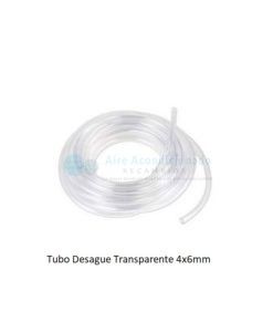 Tubo Desagüe Pvc Transparente 4 x 6mm  Bomba Condensados Corte Por Metros