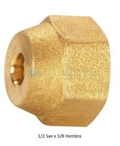 Tuerca Reducida Latón 1/2 Sae x 3/8 Hembra