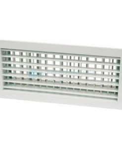 Reja impulsión doble deflexión Aluminio lacado Blanco sin registro 300 X 200