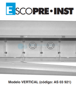 Caja preinstalación c/bandeja desagües laterales "Escorpe-inst"  vertical."