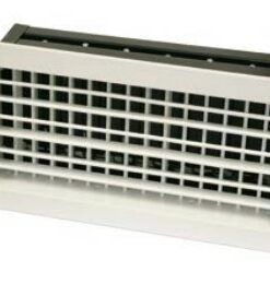 Reja de impulsión doble deflexión de  Aluminio lacado blanco con registro 400 x150 mm