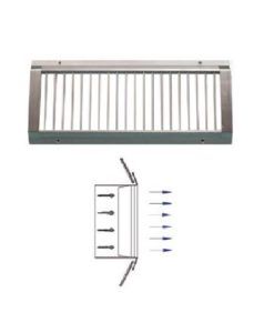 Reja conducto circular de acero galvanizado  425x75 mm