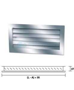 Reja de retorno de Aluminio Acabado Plata Mate 1000 x 150 mm