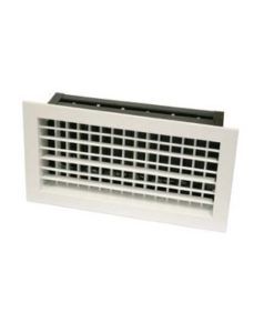 Reja de impulsión doble deflexión de  Aluminio lacado blanco con registro 200 x150 mm