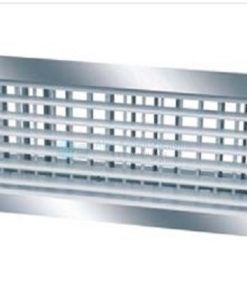 Reja impulsión doble deflexión sin registro Aluminio Plata Mate 300 x 100 mm