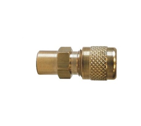 VALVULA OBUS PARA 1/4" SOLDAR CON TAPON NORMAL
