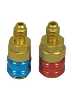 Conjunto de 2 conexiones rápidas para R134a de 3/8" en baja y alta