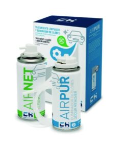 Kit aerosol 2x100ml Limpiador y desinfectante para aire acondicionado de vehículos