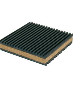 Placa antivibratoria goma corcho goma PAV 4 75x75mm espesor 22mm carga máxima 175kg