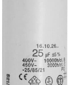 condensador para el arranque de motores monofásicos 20µF