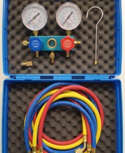 Maleta de analizador de 2 vías ESC-2000/3 para R410A y juego de 3 mangueras incluído