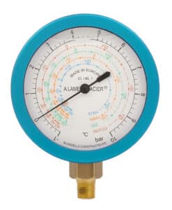 Manómetro vertical de baja BLONDELLE para gases R407C, R134a, y R404A Ø60mm
