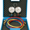 Maleta de analizador de 2 vías ESC-2000/3 para R404A, R134a y R407C y juego de 3 mangueras incluído