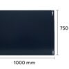 Placa trasera carcasa decorativa color negro 100x75 cm