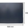 Placa trasera carcasa decorativa color antracita 150x75 cm