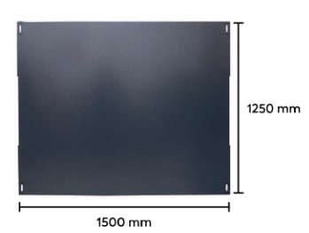 Placa trasera carcasa decorativa color antracita 150x75 cm