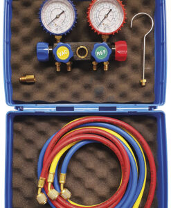 Maleta de Analizador de 4 vías ESC-2000/4 para R410A con juego de 3 mangueras incluído