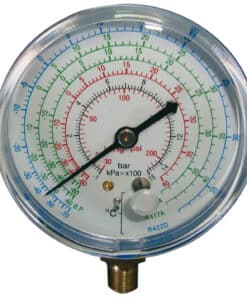 Manómetro de baja vertical de R22, R427. R417A y R422D Ø63mm