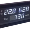 Panel de indicador LED para temperatura, humedad relativa del ambiente y CO2 THCO2-A4 (sin sensor).