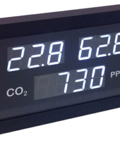 Panel de indicador LED para temperatura, humedad relativa del ambiente y CO2 THCO2-A4 (sin sensor).