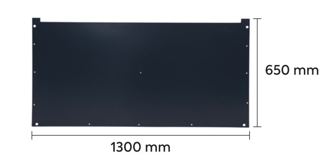 Placa inferior carcasa decorativa blanco 130x115 cm