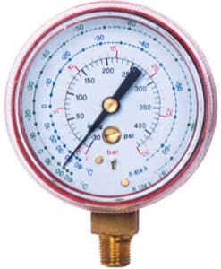 Manómetro vertical alta de 1/8" NPT para R134a y R404A Ø63mm